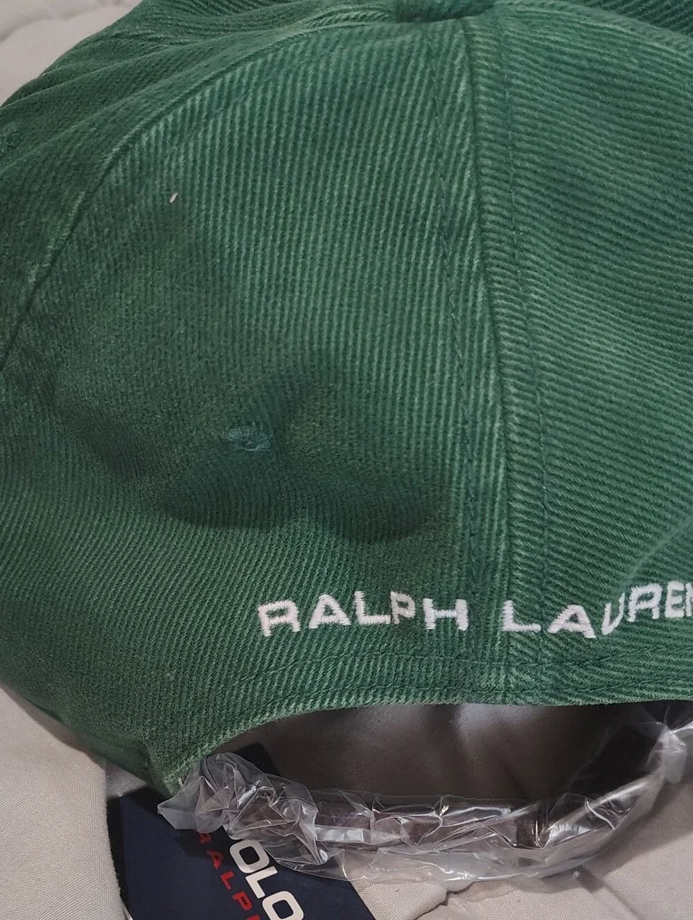 Ralph Lauren Polo Sport Forest Green Baseball Cap with Flag Embroidery NWT
